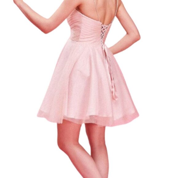 NWT J'Adore J16075 Cocktail Dress Pink in Size 6 - Picture 4 of 9